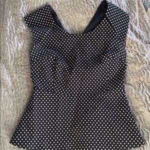 Banana Republic Navy/white polka dot top.
